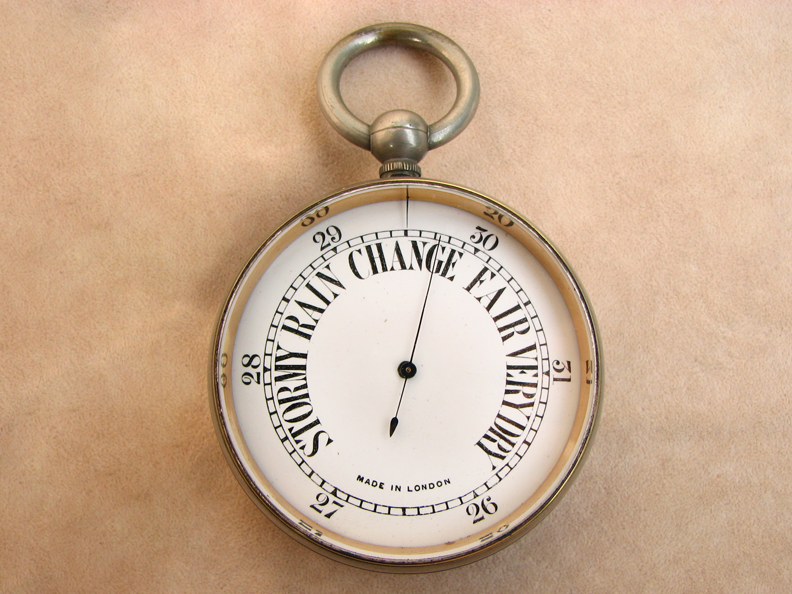 Early 20th century London made Goliath size pocket barometer